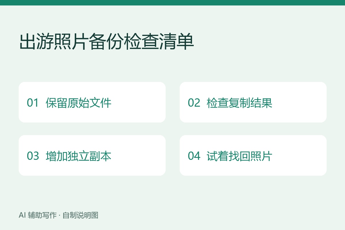 出游照片备份检查清单