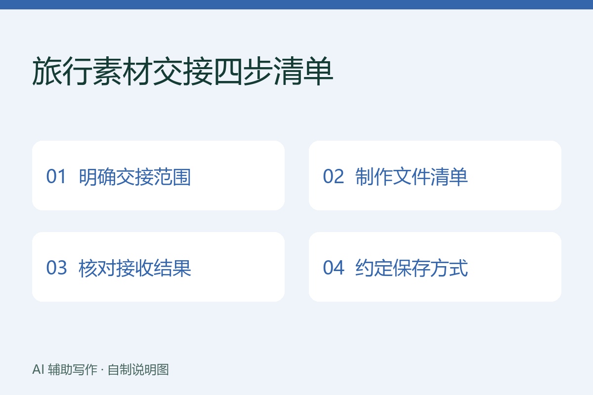 旅行素材交接四步清单